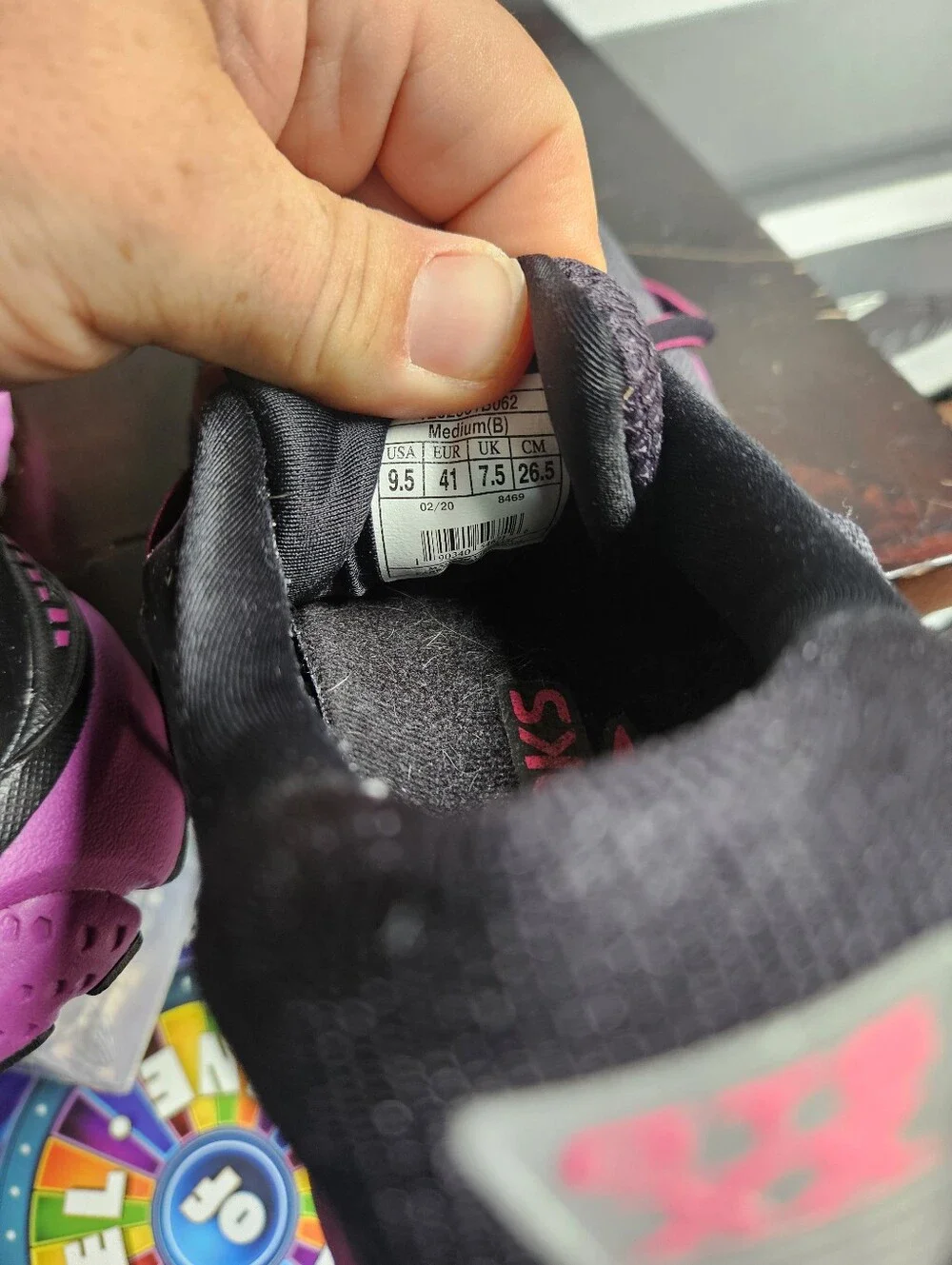 Brooks Womens Adrenaline GTS 20 1202961D062 Black Purple Running Shoes Size 9.5